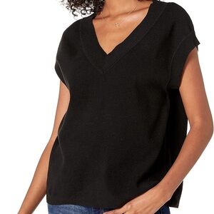 The Drop Classic Black V-Neck Sweater